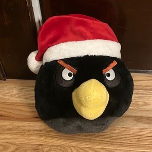 Angry birds Bomb with Santa hat
